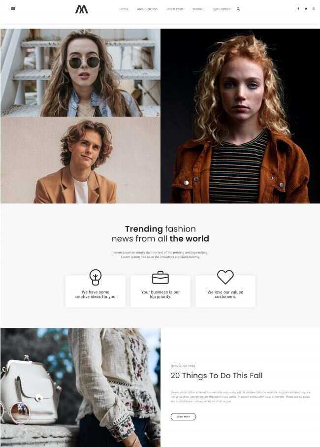响应式时尚新闻资讯网站HTML模板 - 淘金派资源网