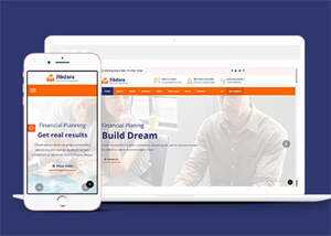 宽屏商业咨询类公司网站模板 - 淘金派资源网