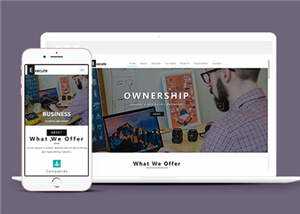 企业服务执行动态HTML网页模板下载 - 淘金派资源网