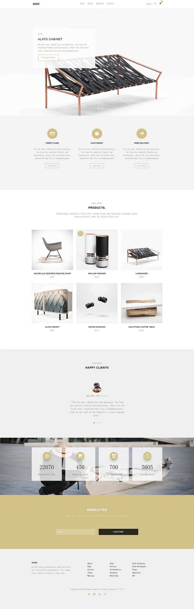 创意产品宣传购买HTML5网站模板 - 淘金派资源网