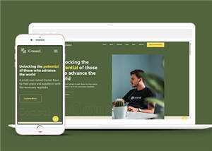 绿色商业咨询公司网页模板下载 - 淘金派资源网