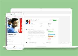 简洁个人简历介绍网站模板下载 - 淘金派资源网