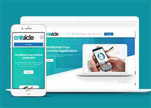 绿色APP创意设计网站模板源码 - 淘金派资源网