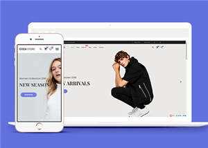 简约时尚服装商城响应式网页模板下载 - 淘金派资源网