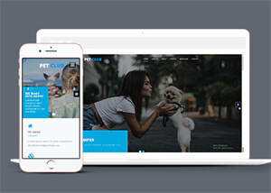 宽屏宠物狗医院类网站模板下载 - 淘金派资源网