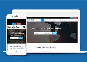 客户支持响应式网站模板下载 - 淘金派资源网