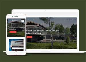 简洁户外房屋建造网站模板下载 - 淘金派资源网