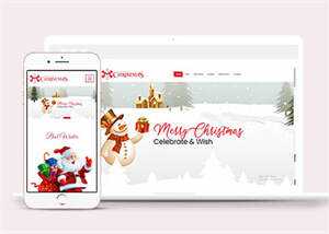 宽屏圣诞节活动专题网页模板下载 - 淘金派资源网