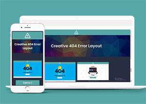 简洁个性化404错误页模板源码 - 淘金派资源网