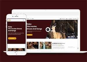 宽屏电影预告片类网站模板下载 - 淘金派资源网