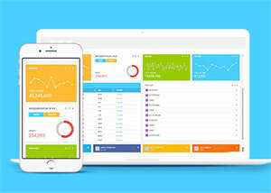 蓝色后台数据管理网站模板下载 - 淘金派资源网