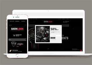 黑色手表在线商城网站模板下载 - 淘金派资源网