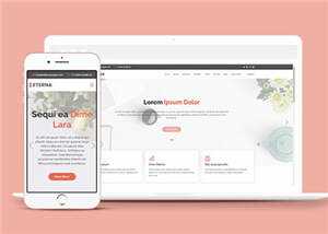 简约营销业务展示响应式网页模板 - 淘金派资源网