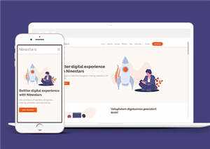 数字产品科技展示响应式网页模板下载 - 淘金派资源网