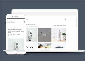 极简主义创意展示响应式网页模板下载 - 淘金派资源网