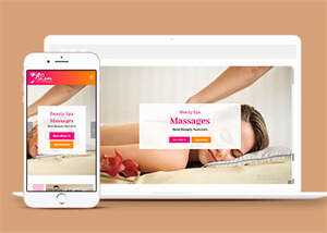 简洁女性Spa美容沙龙官网模板下载 - 淘金派资源网