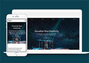响应式简洁导航全屏响应式模板 - 淘金派资源网