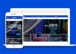 宽屏时尚运动鞋购物类网站模板 - 淘金派资源网