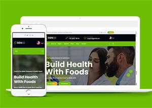 绿色有机食品农产品网站模板下载 - 淘金派资源网