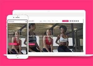 宽屏减脂瘦身运动计划网站模板 - 淘金派资源网