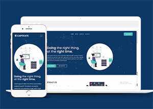 简洁公司项目投资类网站模板下载 - 淘金派资源网