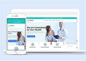 宽屏医院医生介绍类网站模板下载 - 淘金派资源网