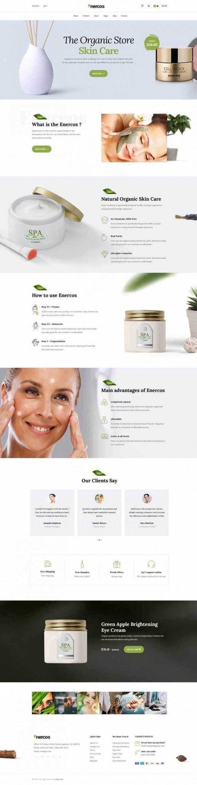 简洁响应式美容美体化妆品购物网站 - 淘金派资源网