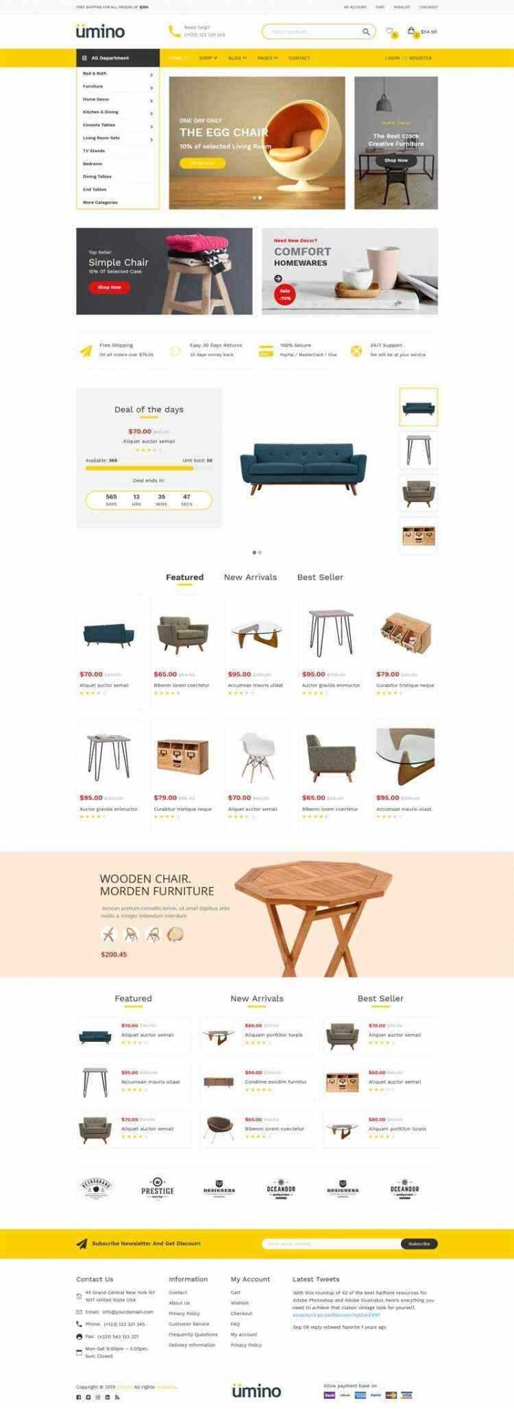 Bootstrap4响应式室内家具家居用品电商销售商城 - 淘金派资源网