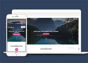 简洁响应式营销平台网站模板 - 淘金派资源网