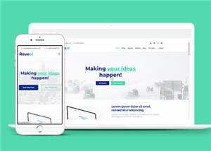 创意商务咨询响应式网页模板 - 淘金派资源网
