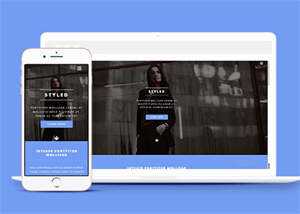 宽屏时尚女性服装展示网站模板 - 淘金派资源网