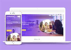简洁项目路演活动类网站模板 - 淘金派资源网