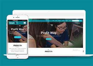 简洁企业人才培训网站模板源码 - 淘金派资源网