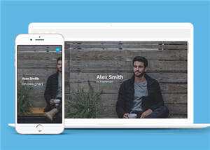个人职业技能工作经历响应式网页模板 - 淘金派资源网