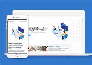 企业商业投资机构自适应网站模板下载 - 淘金派资源网