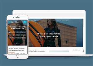 水上运动俱乐部HTML5网页模板下载 - 淘金派资源网