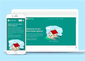 绿色房地产经纪公司网页模板下载 - 淘金派资源网