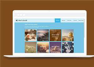 简洁画廊摄影图库类源码模板下载 - 淘金派资源网