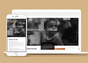 简洁公益组织网站模板下载 - 淘金派资源网