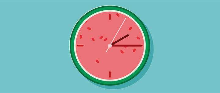 css3可爱卡通西瓜时钟动画特效 - 淘金派资源网