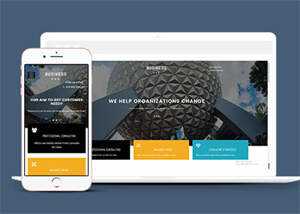 侧边隐藏菜单设计网站模板下载 - 淘金派资源网