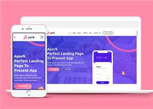 宽屏企业app软件网页源码模板下载 - 淘金派资源网
