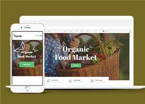 宽屏有机食品农场网页模板下载 - 淘金派资源网