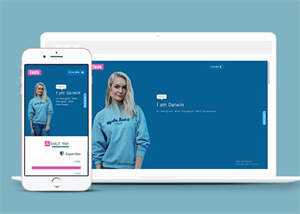 蓝色大气设计CSS3单页模板下载 - 淘金派资源网