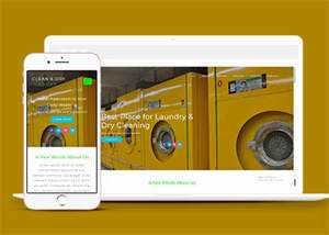 响应式洗衣机维修点网站模板 - 淘金派资源网