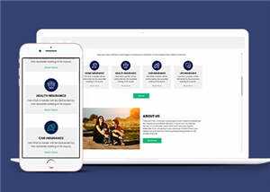 保险公司官方HTML网页模板下载 - 淘金派资源网