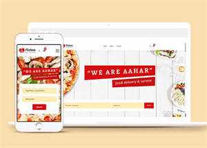 响应式大气美食披萨网站模板 - 淘金派资源网