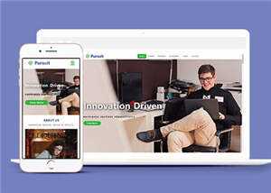 简洁创新产品驱动响应式网页模板下载 - 淘金派资源网