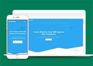 蓝色云服务器HTML网站模板 - 淘金派资源网