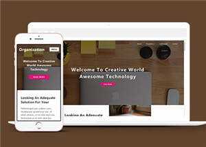 简洁创意科技展示响应式网页模板下载 - 淘金派资源网